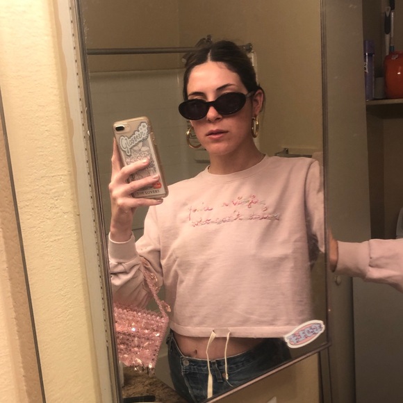 1/1 Clueless Inspired Hand Embroidered Sweatshirt - Picture 5 of 8